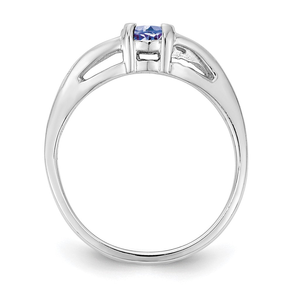 14K Weißgold Ring mit Tansanit