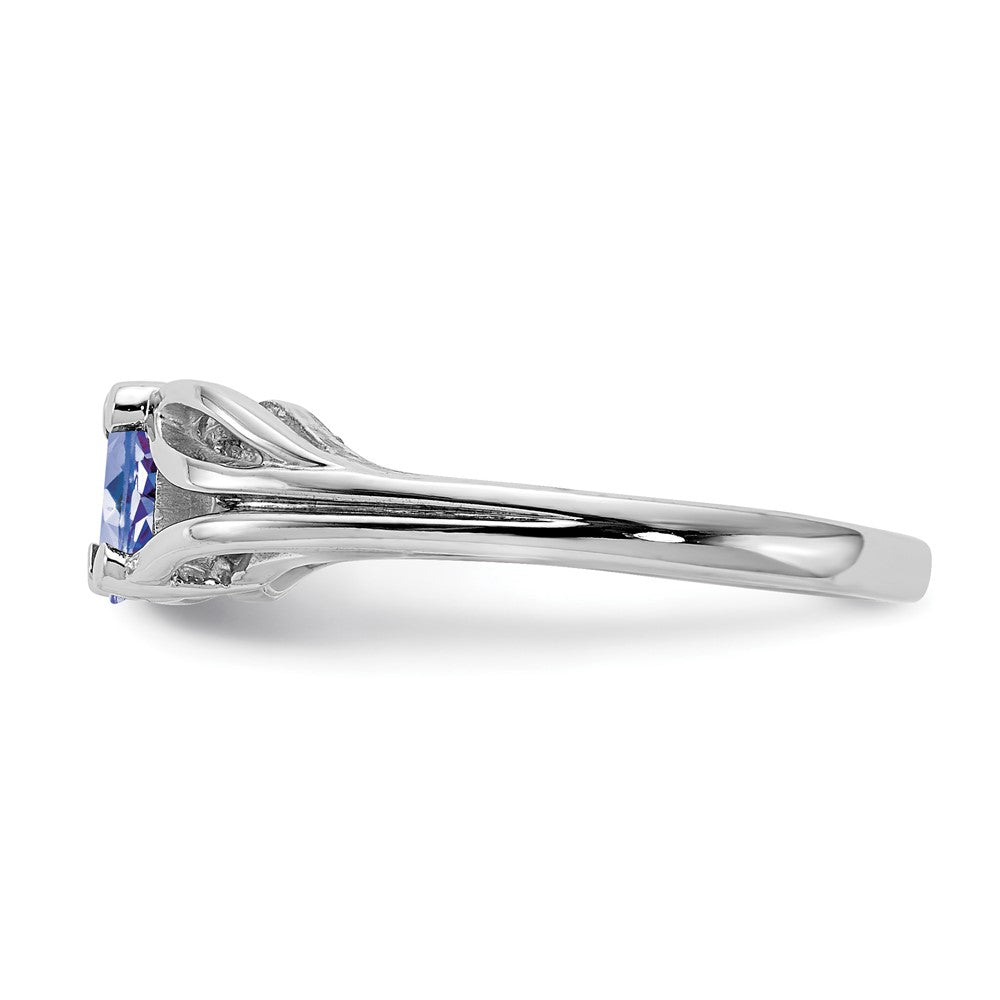 14K Weißgold Ring mit Tansanit