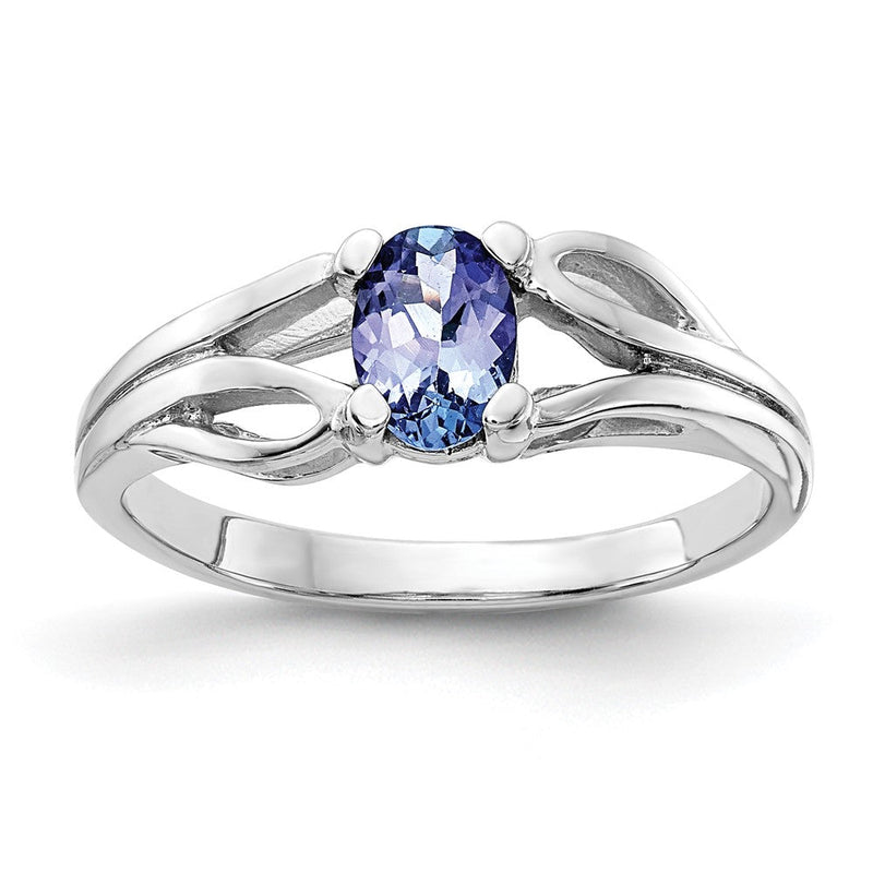 14K Weißgold Ring mit Tansanit