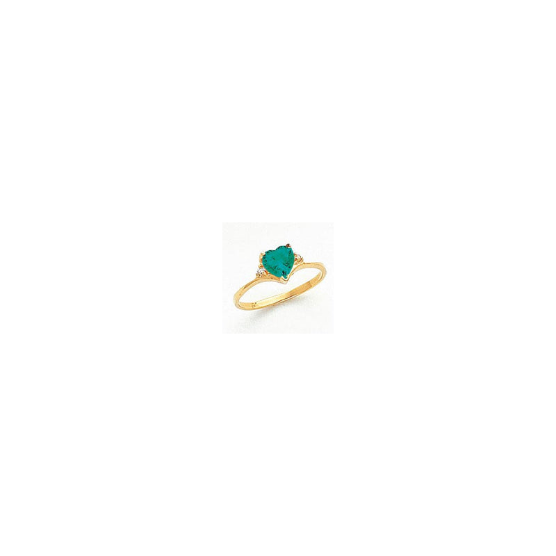 14K Gelbgold 6mm Herz Fassung St. Helens Diamant Ring