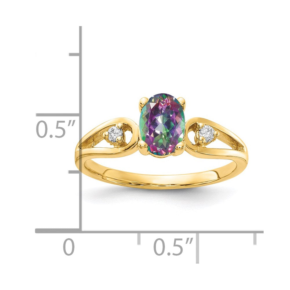 14K Gelbgold Aa Diamant Ring