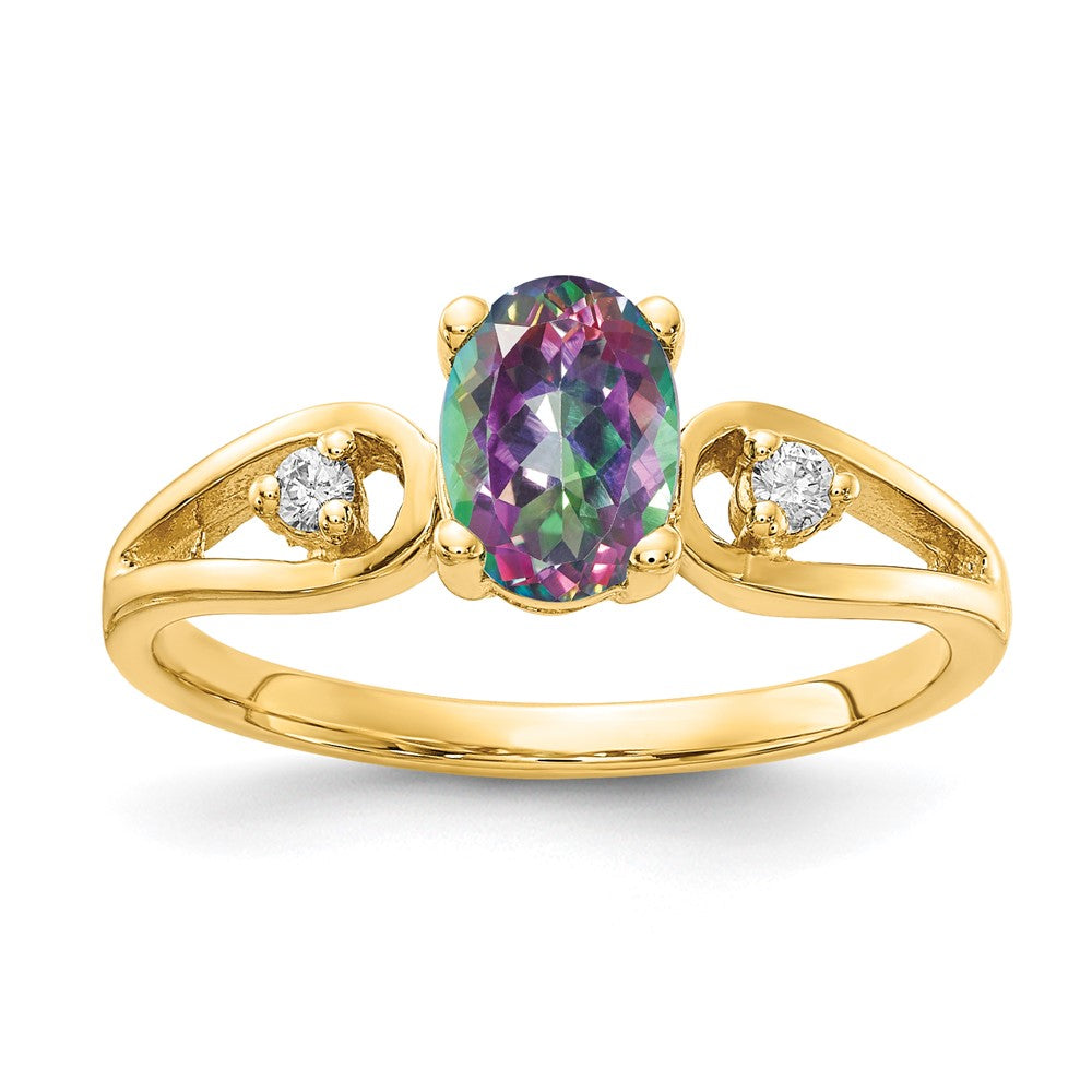 14K Gelbgold Aa Diamant Ring