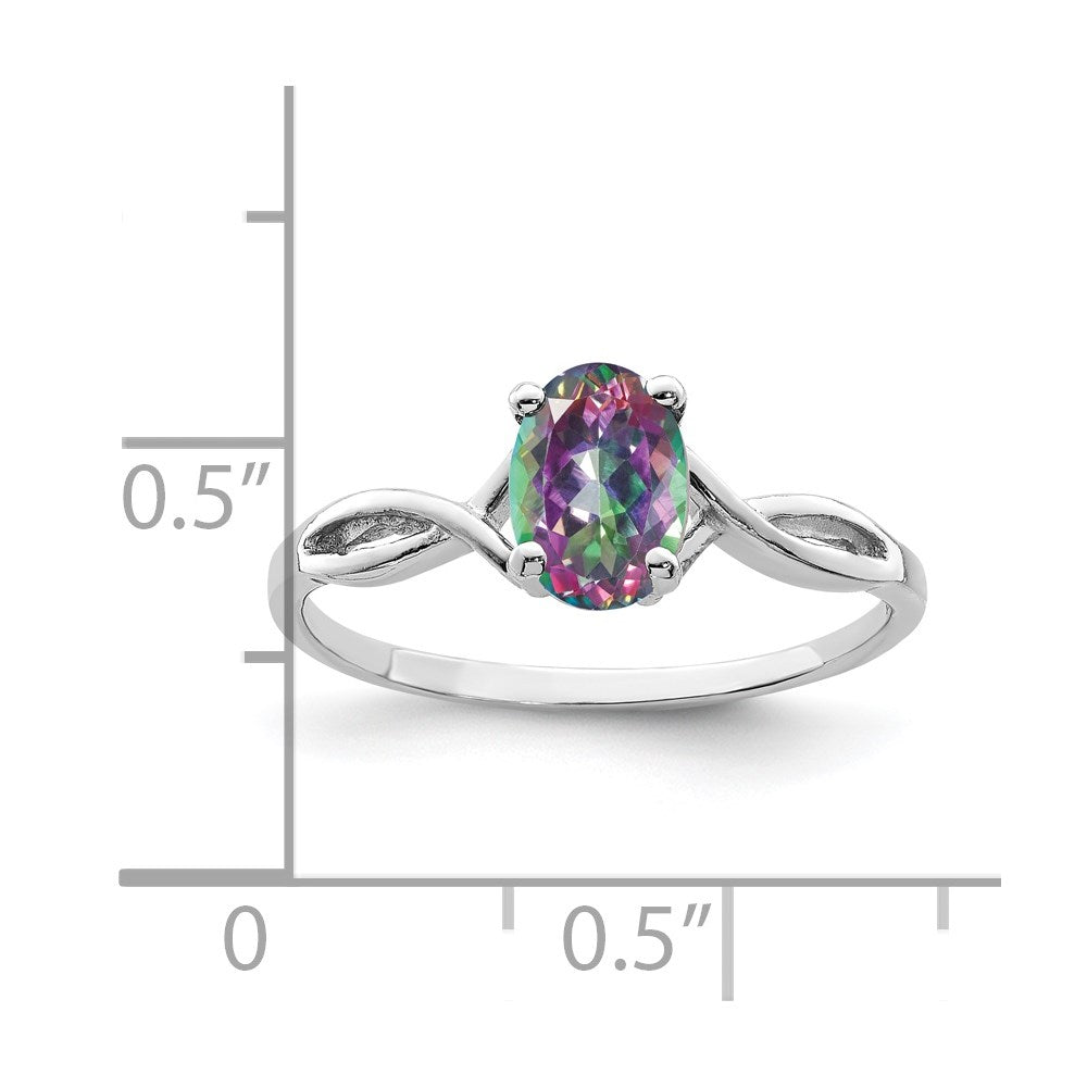 14K Weißgoldring
