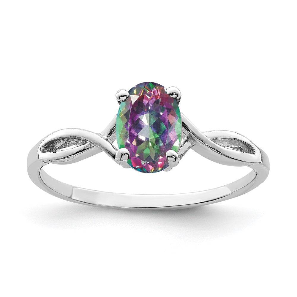 14K Weißgoldring