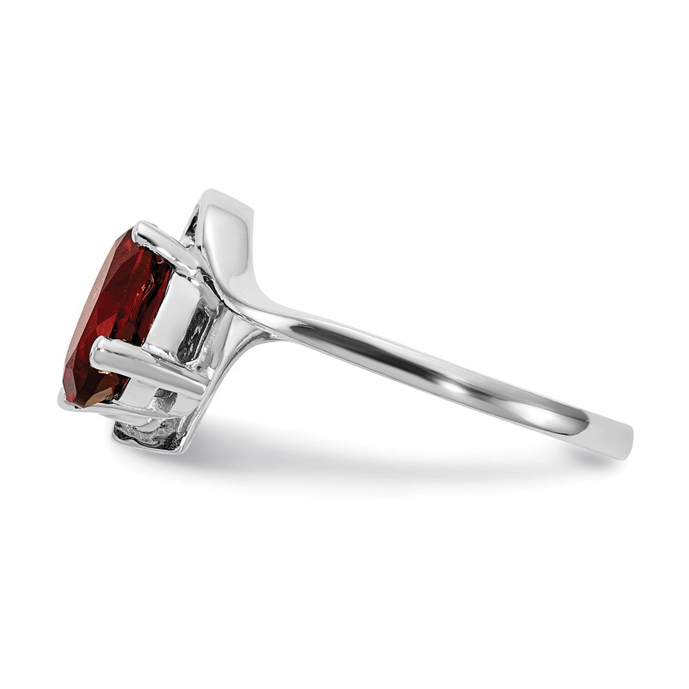 14K Gelbgold Weiß Granat Echt Diamant Ring