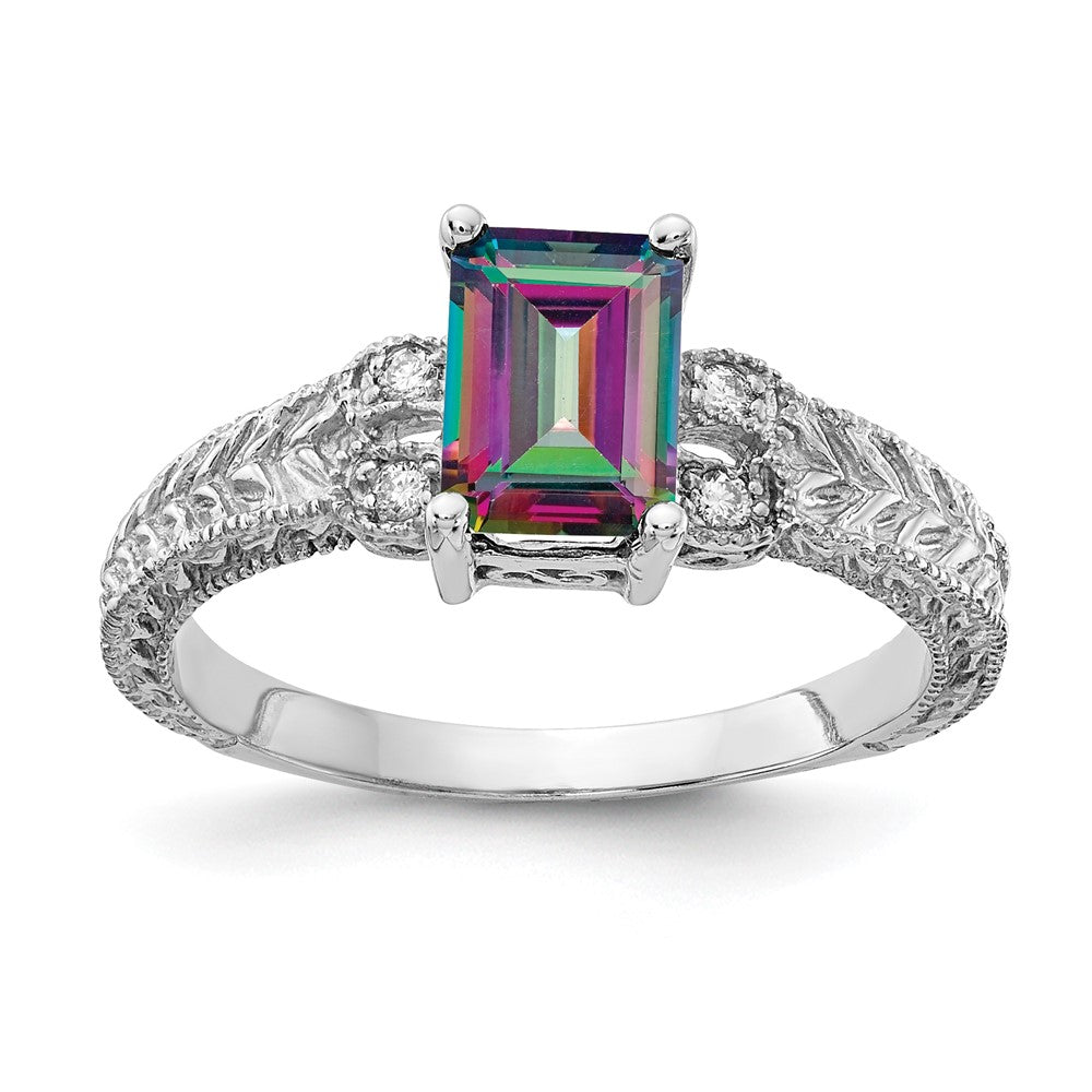 14K Weißgold Aa Diamant Ring