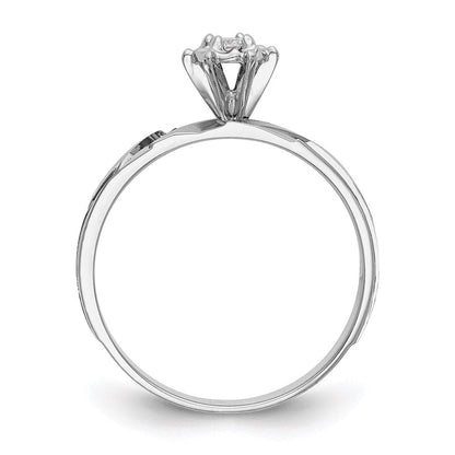 14K Weißgold Trio-Verlobungsring in AA-Qualität