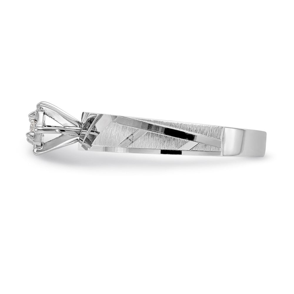 14K Weißgold Trio-Verlobungsring in AA-Qualität