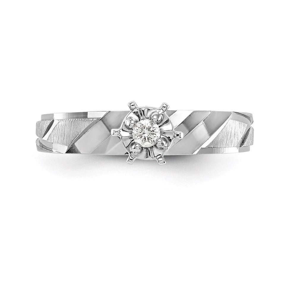 14K Weißgold Trio-Verlobungsring in AA-Qualität