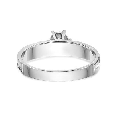 14K Weißgold Trio-Verlobungsring in AA-Qualität