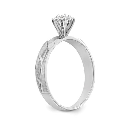 14K Weißgold Trio-Verlobungsring in AA-Qualität