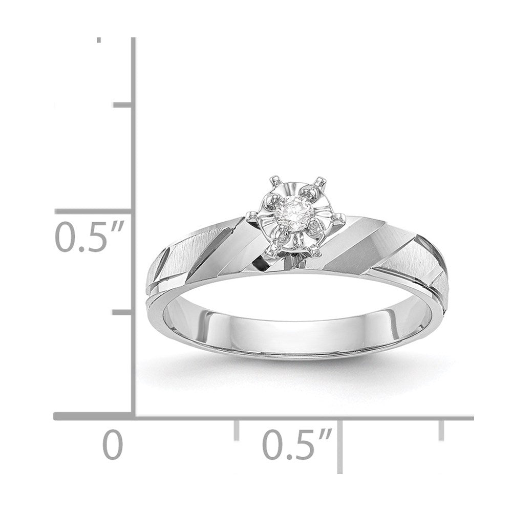 14K Weißgold Trio-Verlobungsring in AA-Qualität