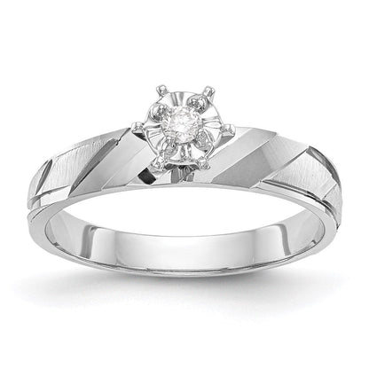 14K Weißgold Trio-Verlobungsring in AA-Qualität