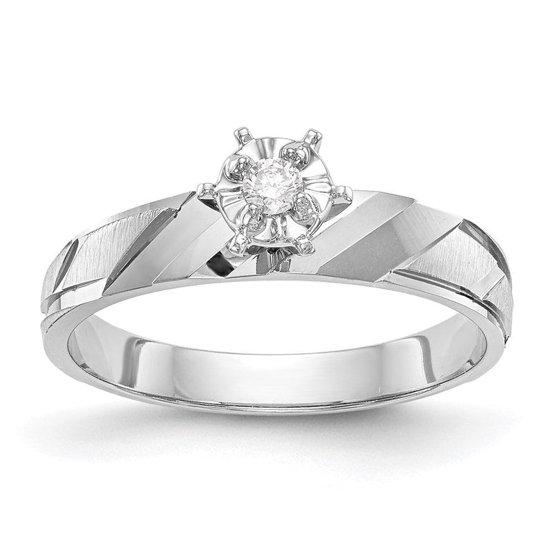 14K Weißgold Trio-Verlobungsring in AA-Qualität
