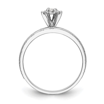 14K Weißgold Trio-Verlobungsring in AA-Qualität