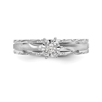 14K Weißgold Trio-Verlobungsring in AA-Qualität