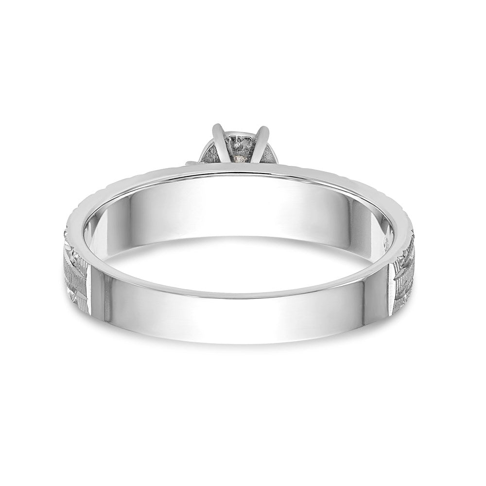14K Weißgold Trio-Verlobungsring in AA-Qualität