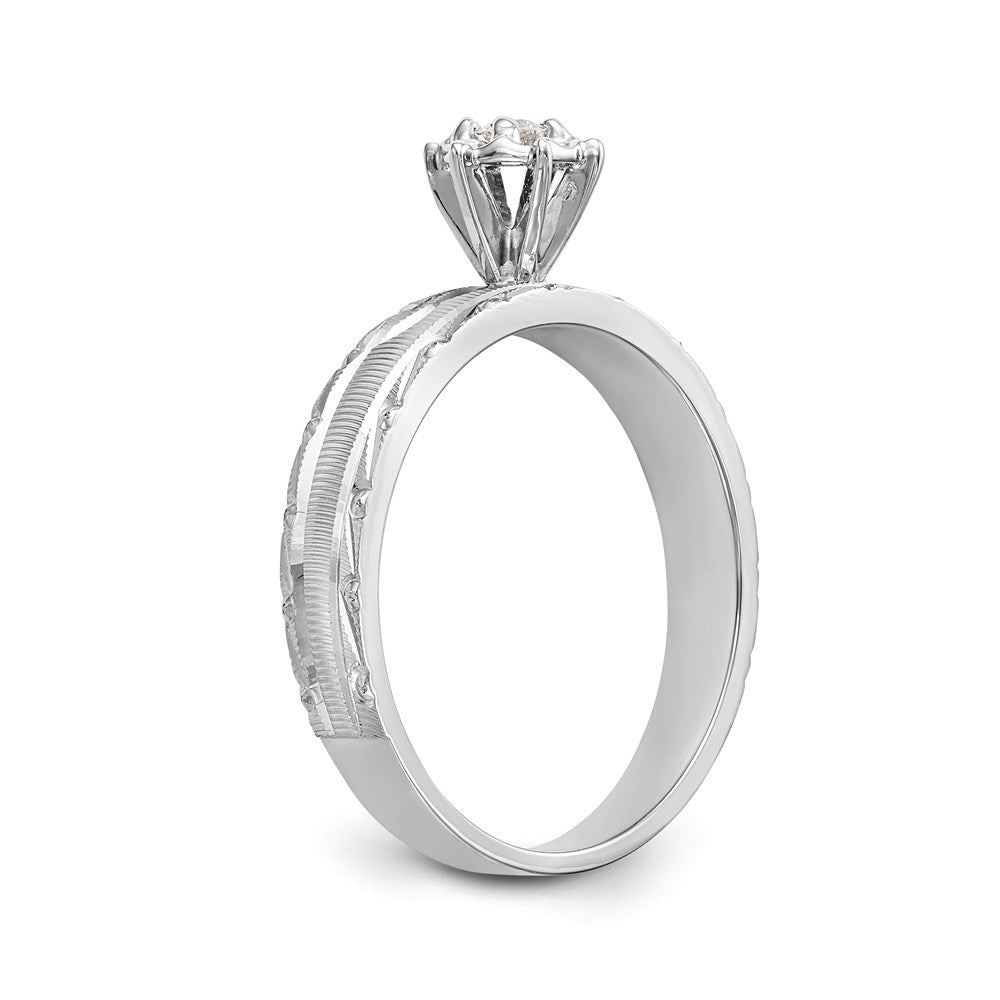 14K Weißgold Trio-Verlobungsring in AA-Qualität