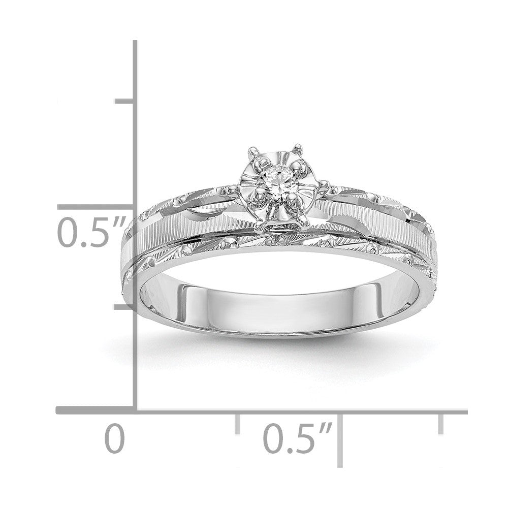 14K Weißgold Trio-Verlobungsring in AA-Qualität