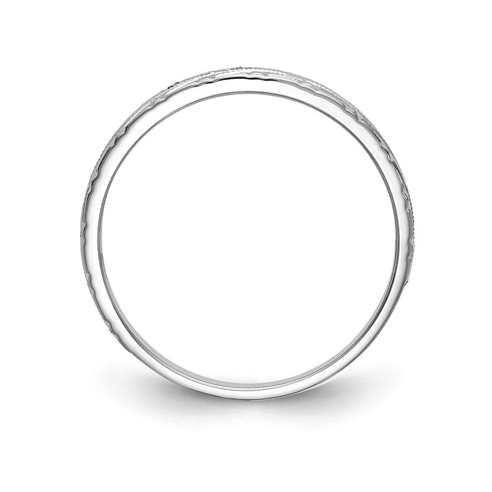 14K Weißgold Aa Qualität.03 Karat Diamant Trio Damen Komplett Ehering