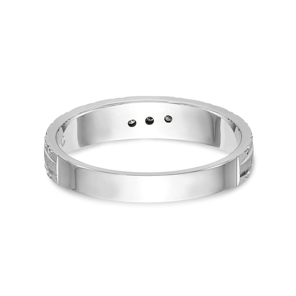 14K Weißgold Aa Qualität.03 Karat Diamant Trio Damen Komplett Ehering