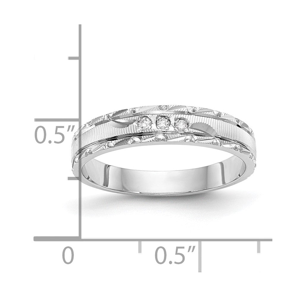 14K Weißgold Aa Qualität.03 Karat Diamant Trio Damen Komplett Ehering
