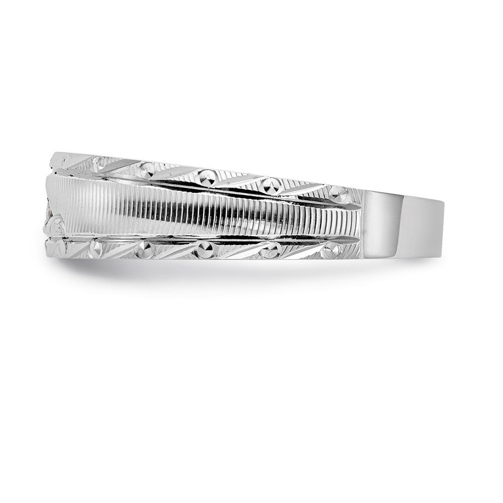 14K Weißgold Aa Qualität.03 Karat Diamant Trio Herren Komplett Ehering