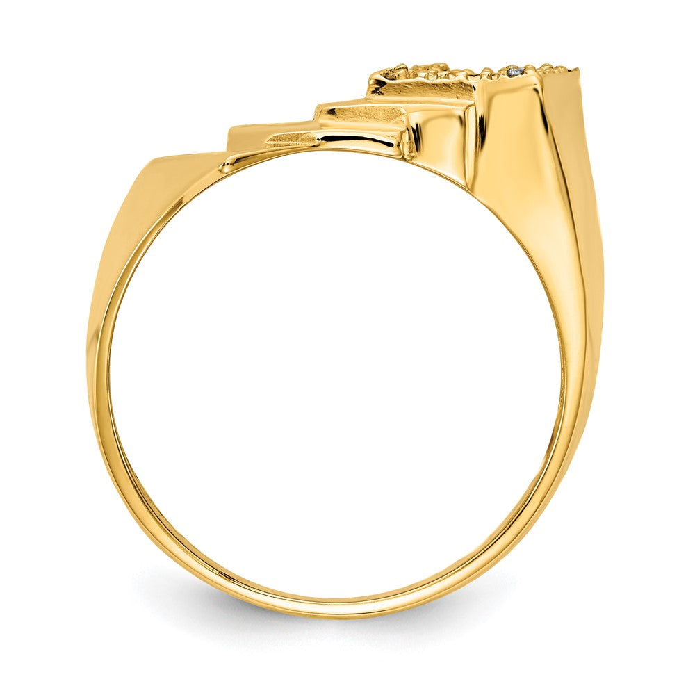 Herren-Diamantring aus 14K Gelbgold mit VS Diamanten
