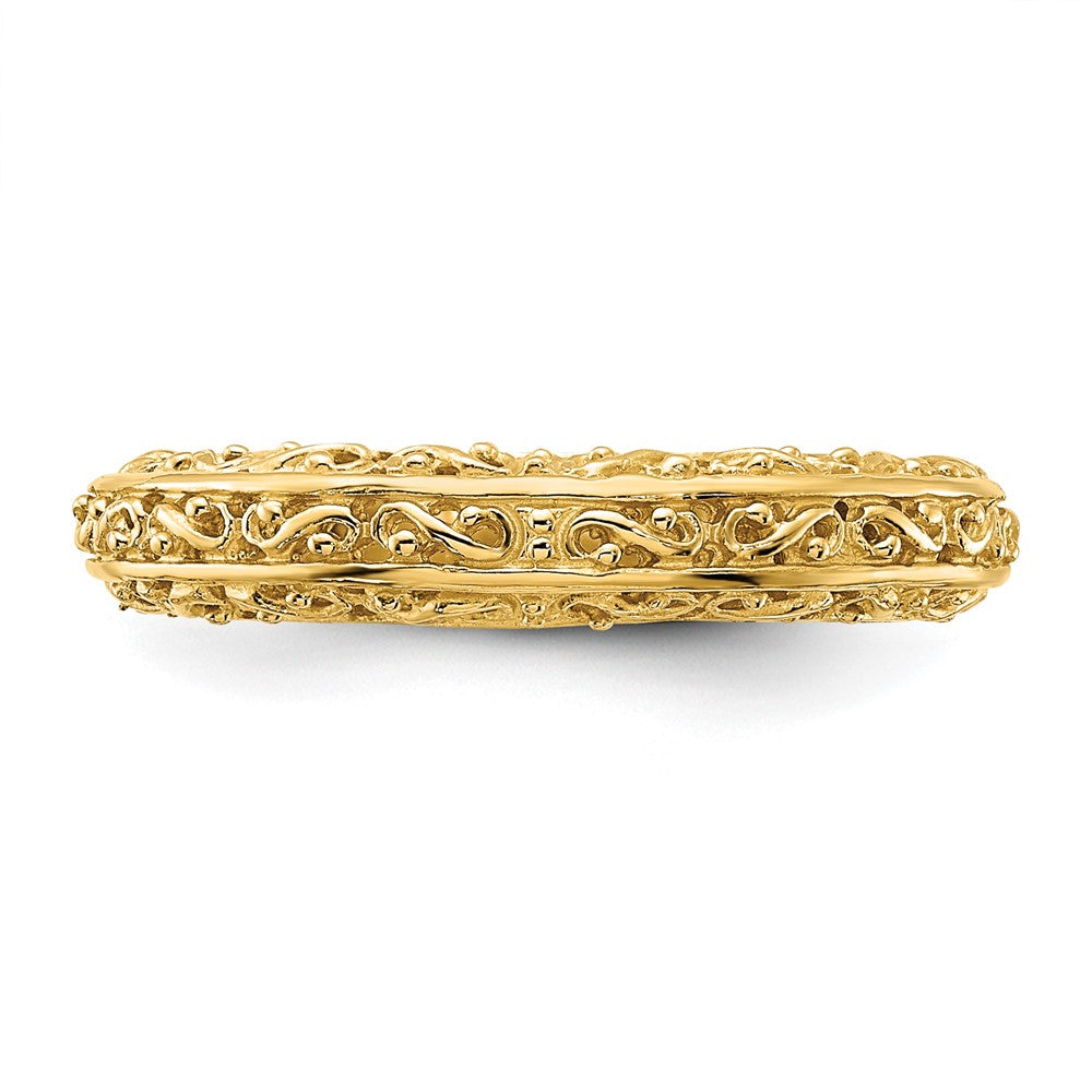 14K Gelbgold Jahrestagsring