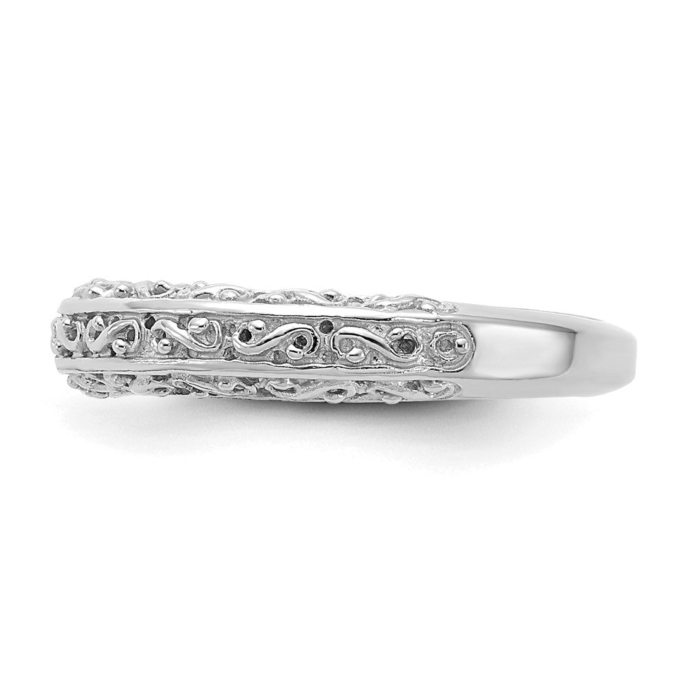 14K Weißgold Jahrestagsring