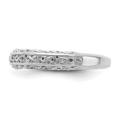 14K Weißgold Jahrestagsring