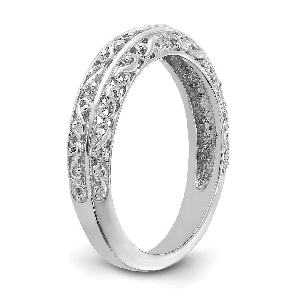 14K Weißgold Jahrestagsring