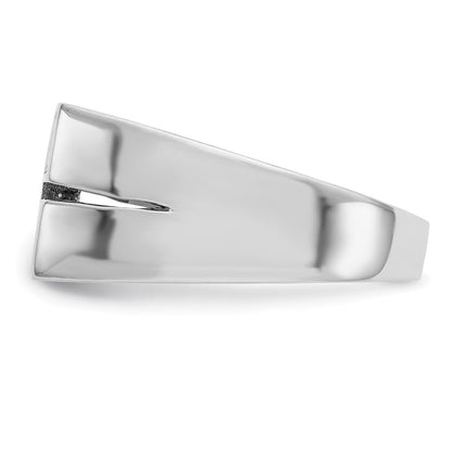 Herrenring aus 14K Weißgold mit natürlichem Diamant
