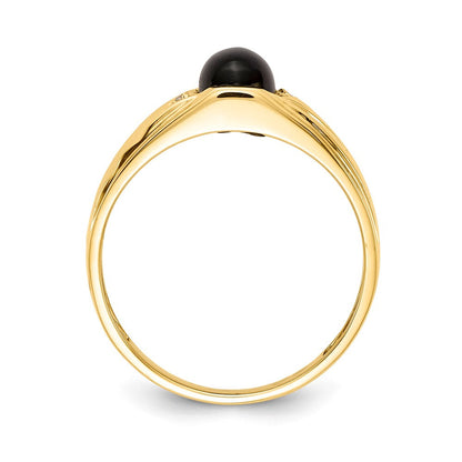 14K Gelbgold Aa Diamant Herren Ring