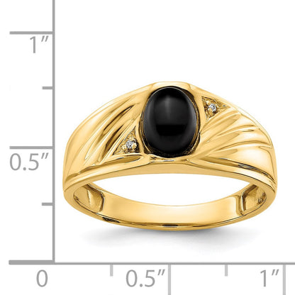 14K Gelbgold Vs Diamant Herren Ring