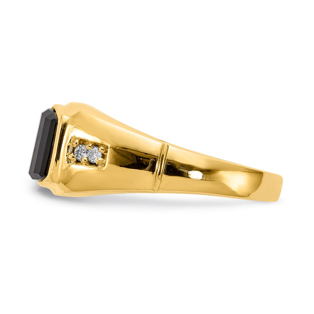 14K Gelbgold Aaa Diamant Herren Ring
