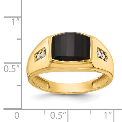 14K Gelbgold Aaa Diamant Herren Ring