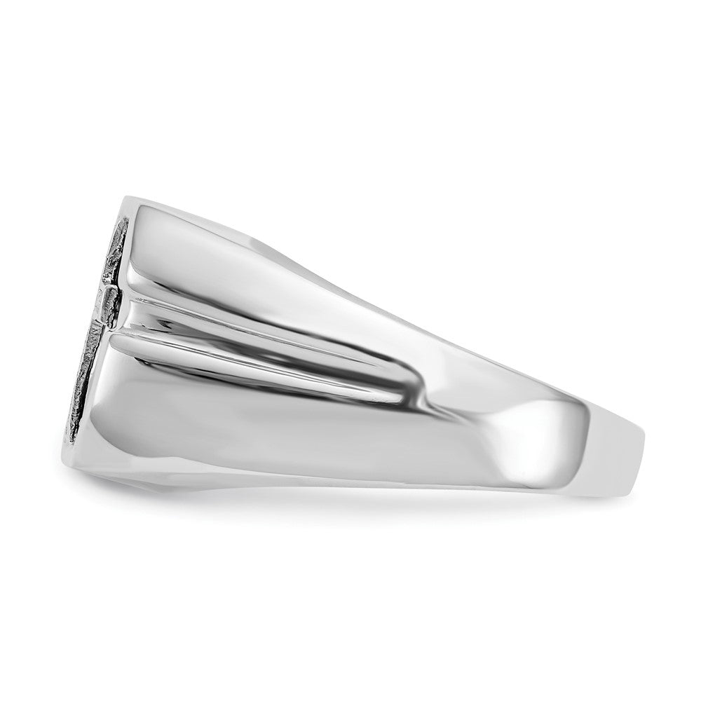 14K Weißgold Aaa Diamant Herren Ring