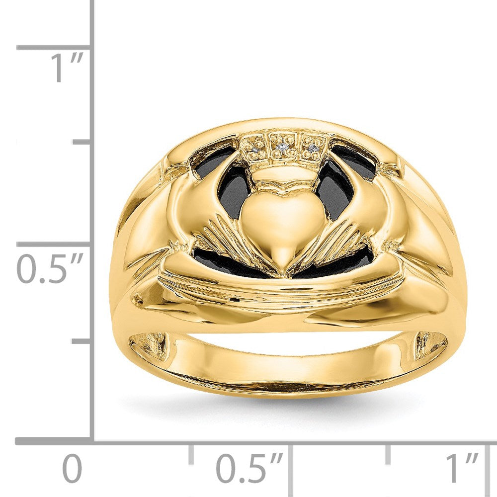 14K Gelbgold Aaa Diamant Herren Ring