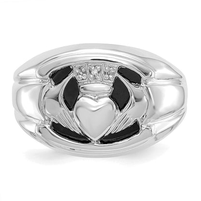 14K Weißgold Aaa Diamant Herren Ring