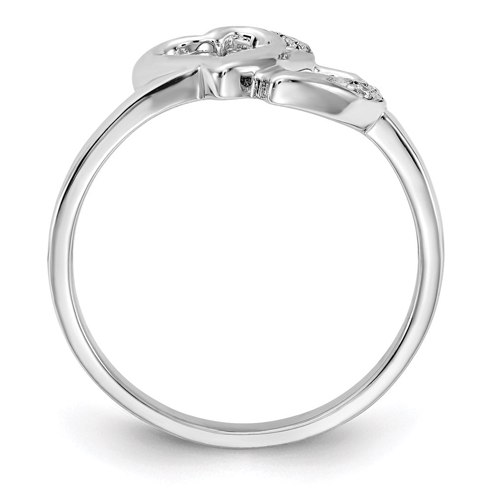 14K Weißgold VS Echtdiamant-Herzring