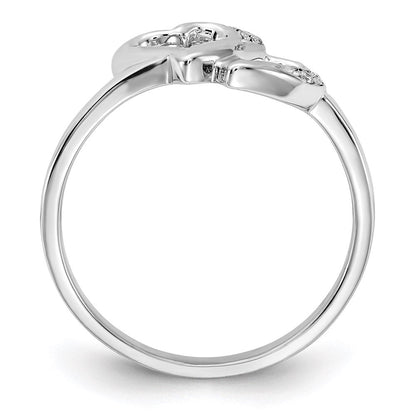 14K Weißgold VS Echtdiamant-Herzring