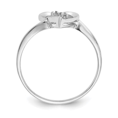 14K Weißgold VS Echtdiamant-Herzring
