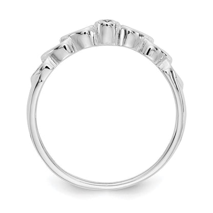 14K Weißgold Aaa Diamant Herz Ring
