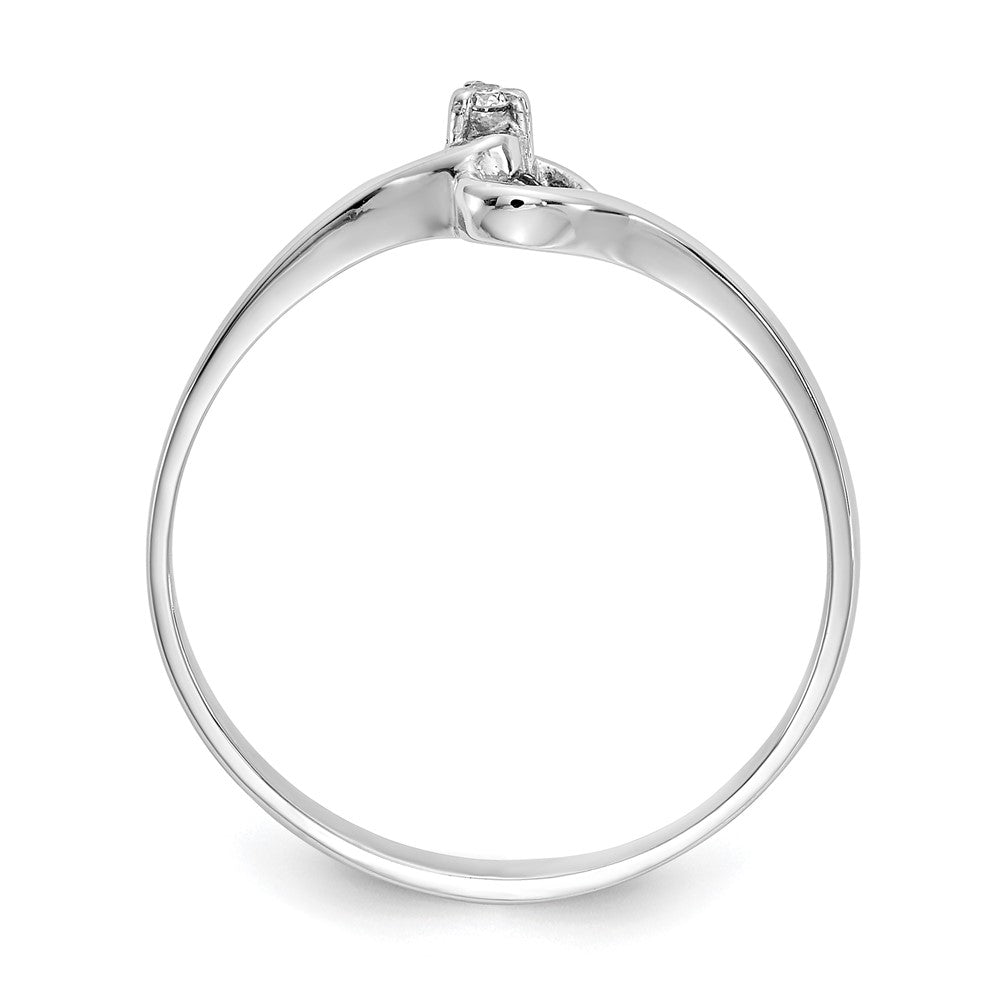 14K Weißgold VS Echtdiamant-Herzring