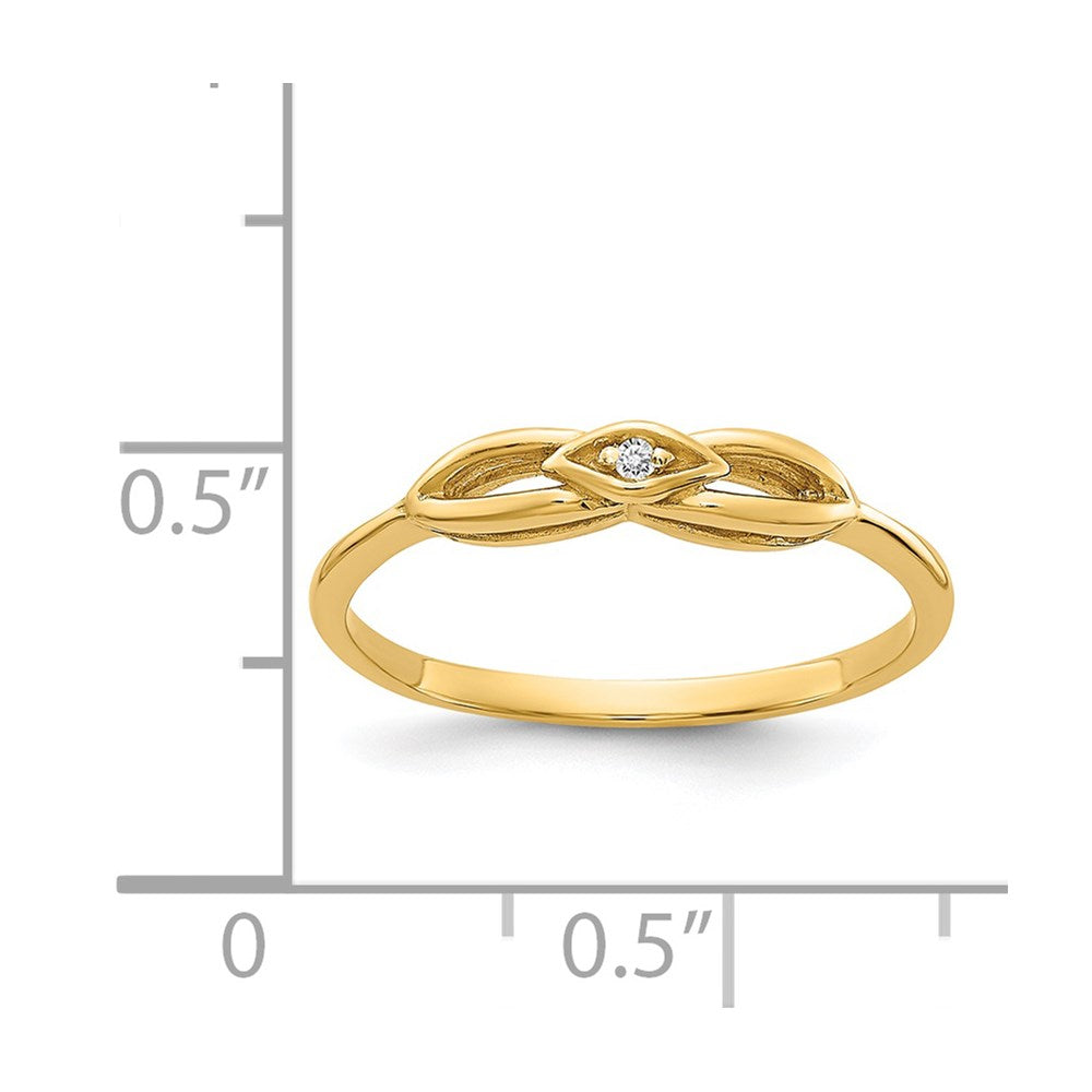 14K Gelbgold Ring mit VS Diamant