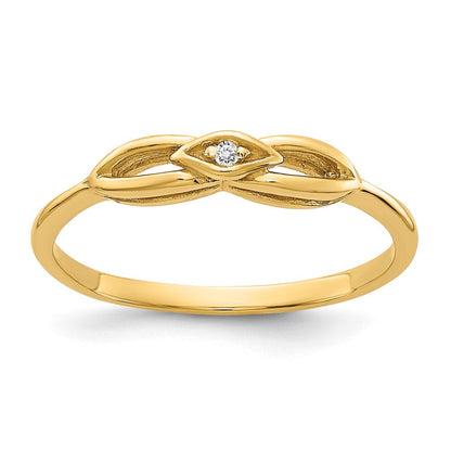 14K Gelbgold Ring mit VS Diamant