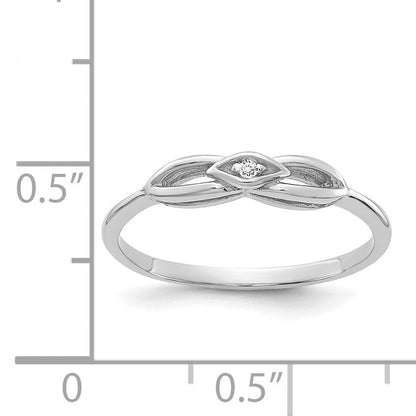 14K Weißgold-Diamantring AAA