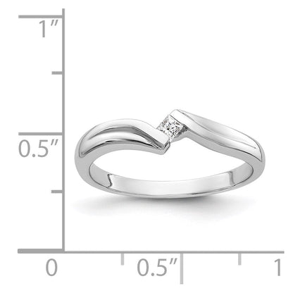 14K Weißgold Ring mit echten AAA-Diamanten