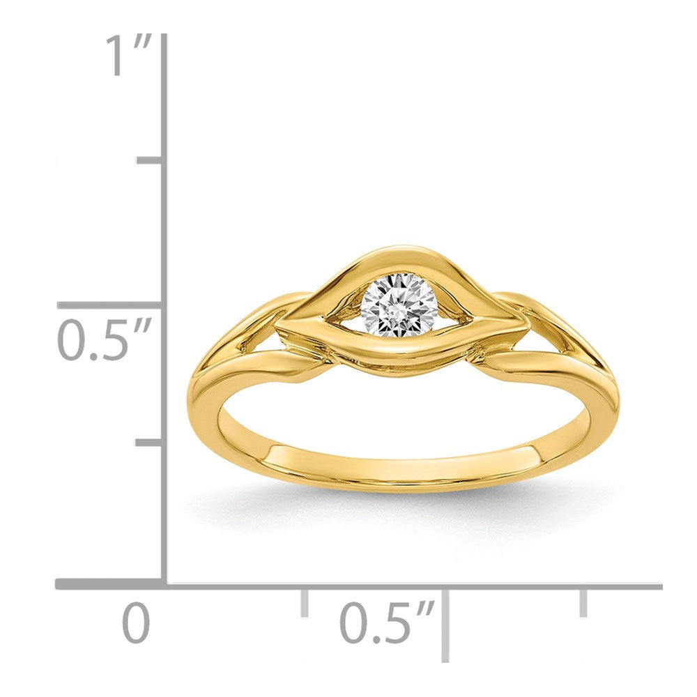 14K Gelbgold Ring mit VS Diamant